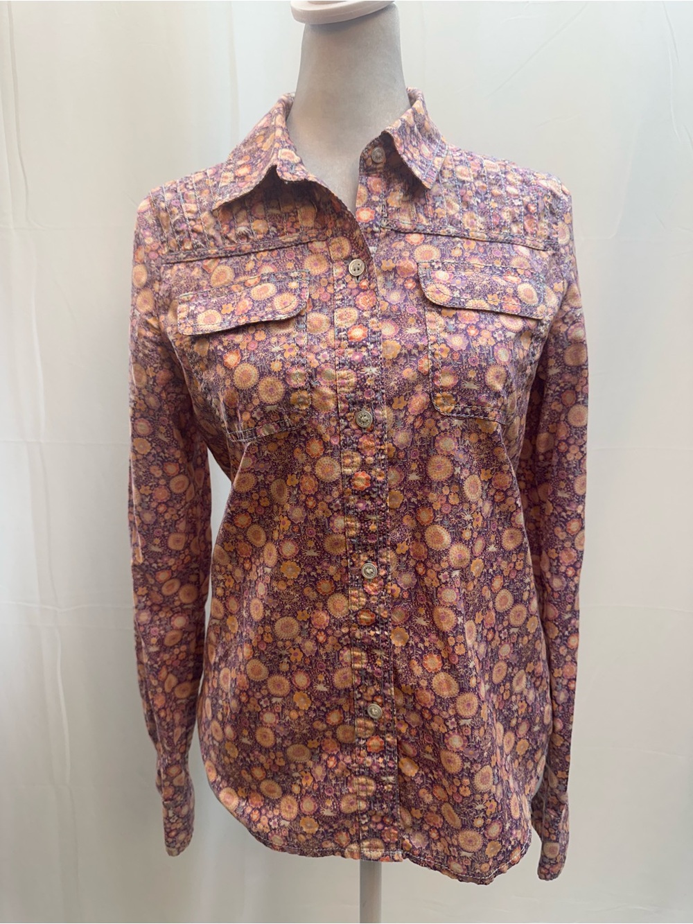 Marc Jacobs Purple Floral Cotton Button-Down Shirt 4